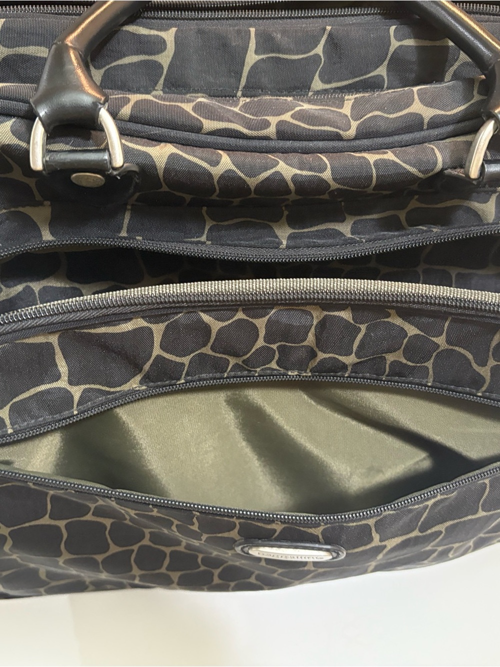Baggallini Brown Giraffe-Print Laptop Bag - Picture 2 of 16